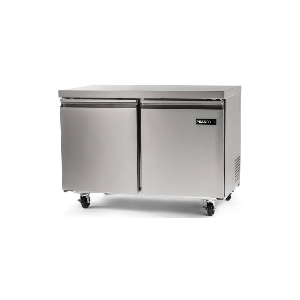 PeakCold 2 Door Undercounter Commercial Freezer - 48"