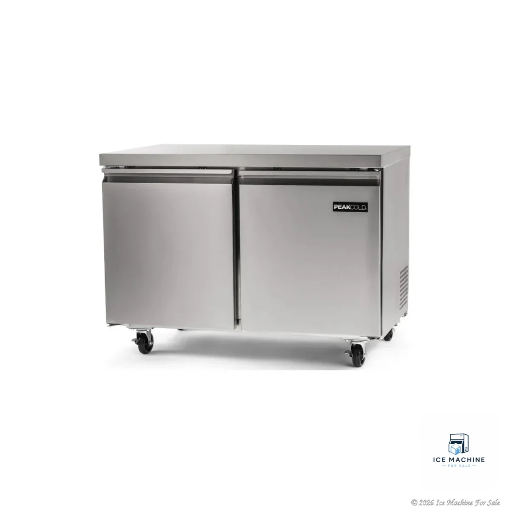 PeakCold 2 Door Undercounter Commercial Freezer – 48″ - commercial ice machine for sale at icemachineforsale.com