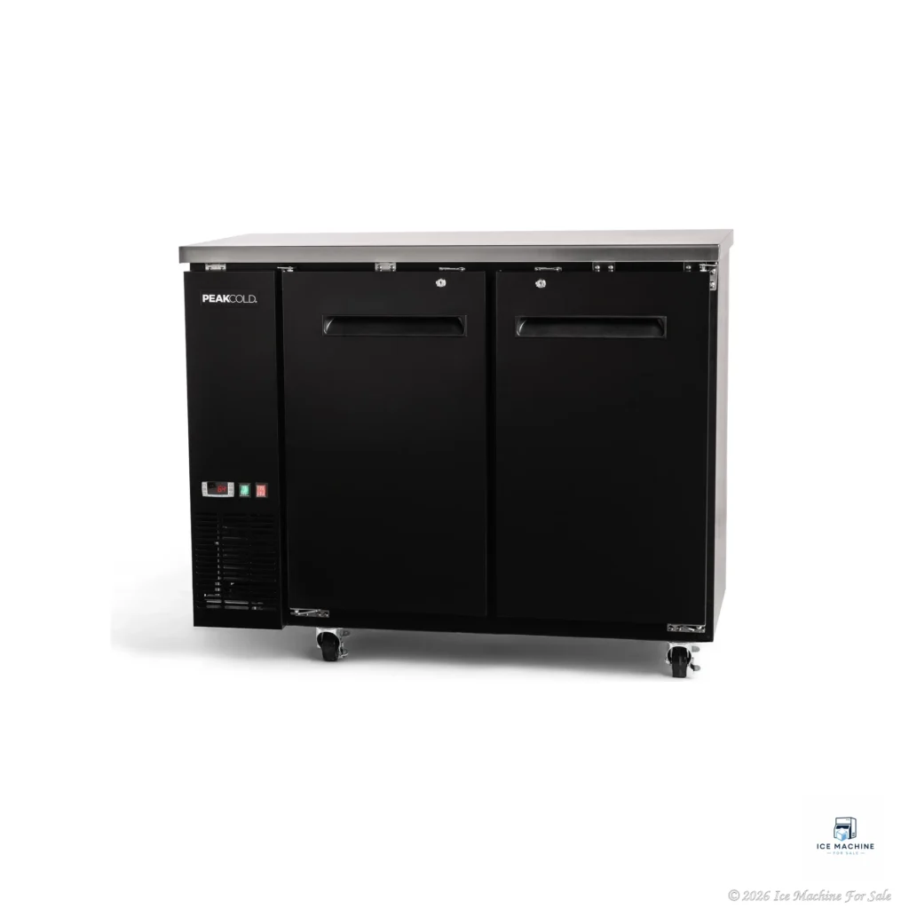 PeakCold 2 Solid Door Back Bar Cooler – 48″ - commercial ice machine for sale at icemachineforsale.com
