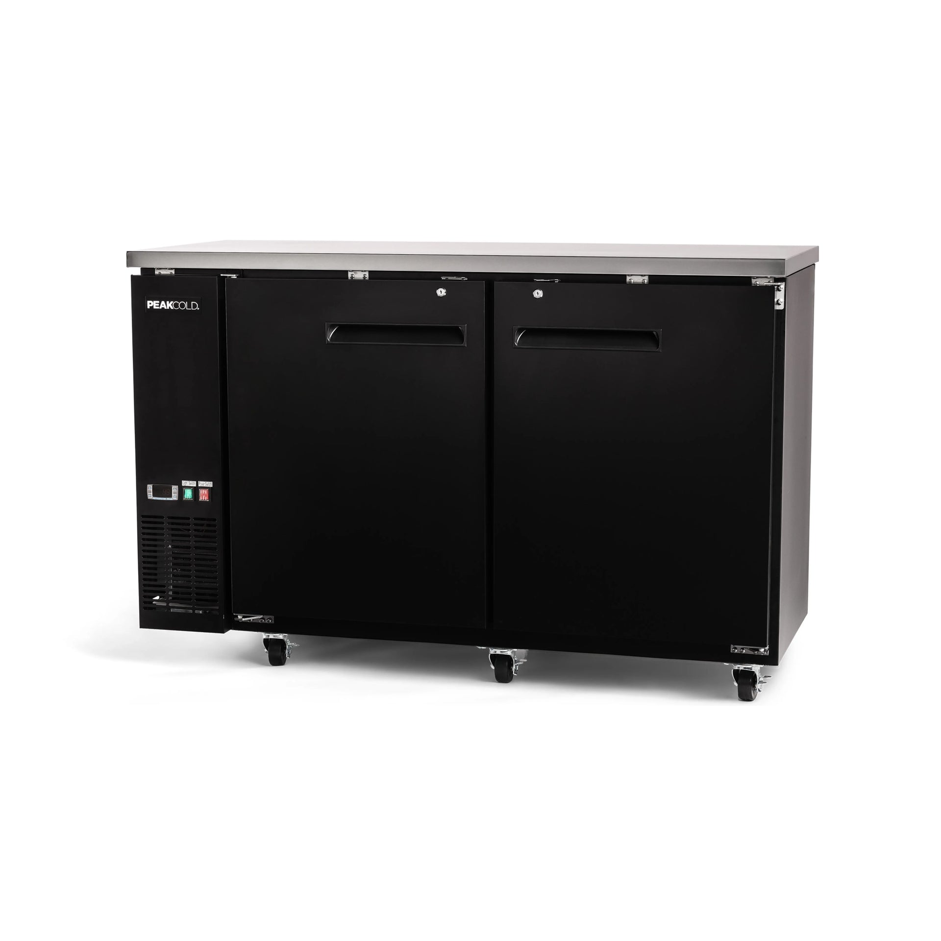 PeakCold 2 Solid Door Back Bar Cooler - 60"