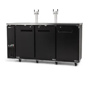 PeakCold 3-Door 4 Tap Beer Dispenser – Kegerator – 72″