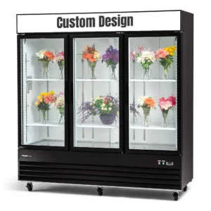 PeakCold 3 Door Custom Floral Display Cooler - 57.5 cu. ft.