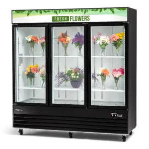 PeakCold 3 Door Floral Display Cooler - 57.5 cu. ft.