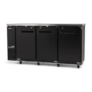 PeakCold 3 Solid Door Back Bar Cooler - 72"