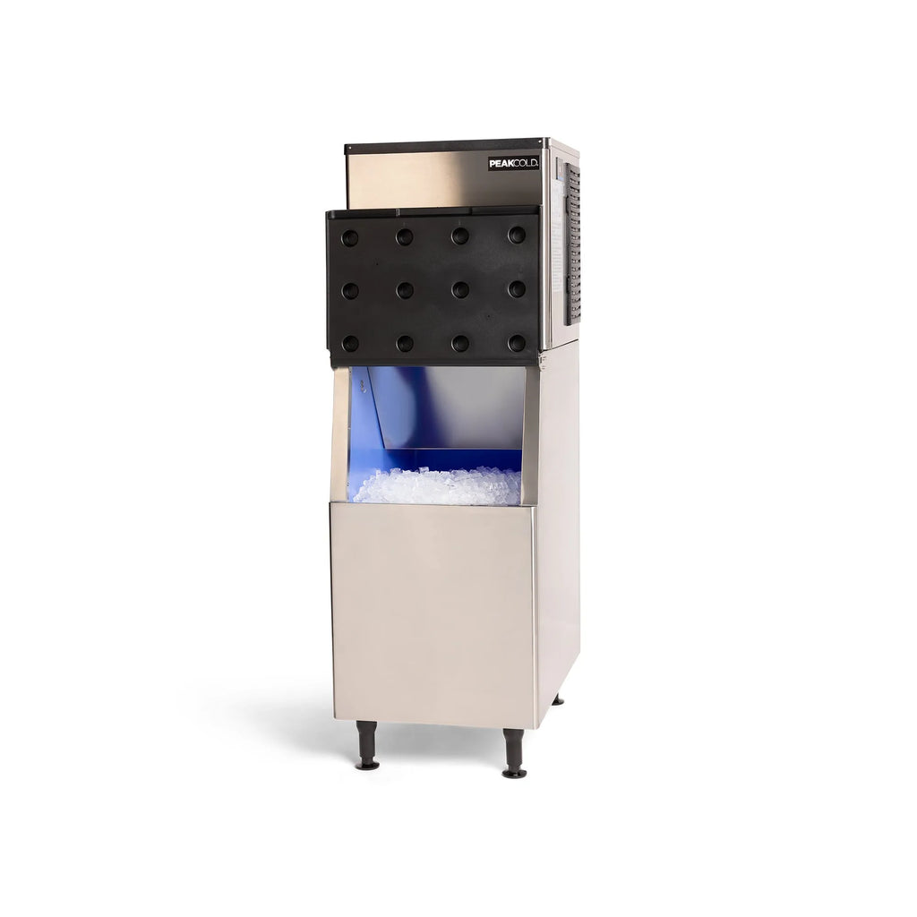 PeakCold 350 Lb Commercial Ice Machine with Bin
