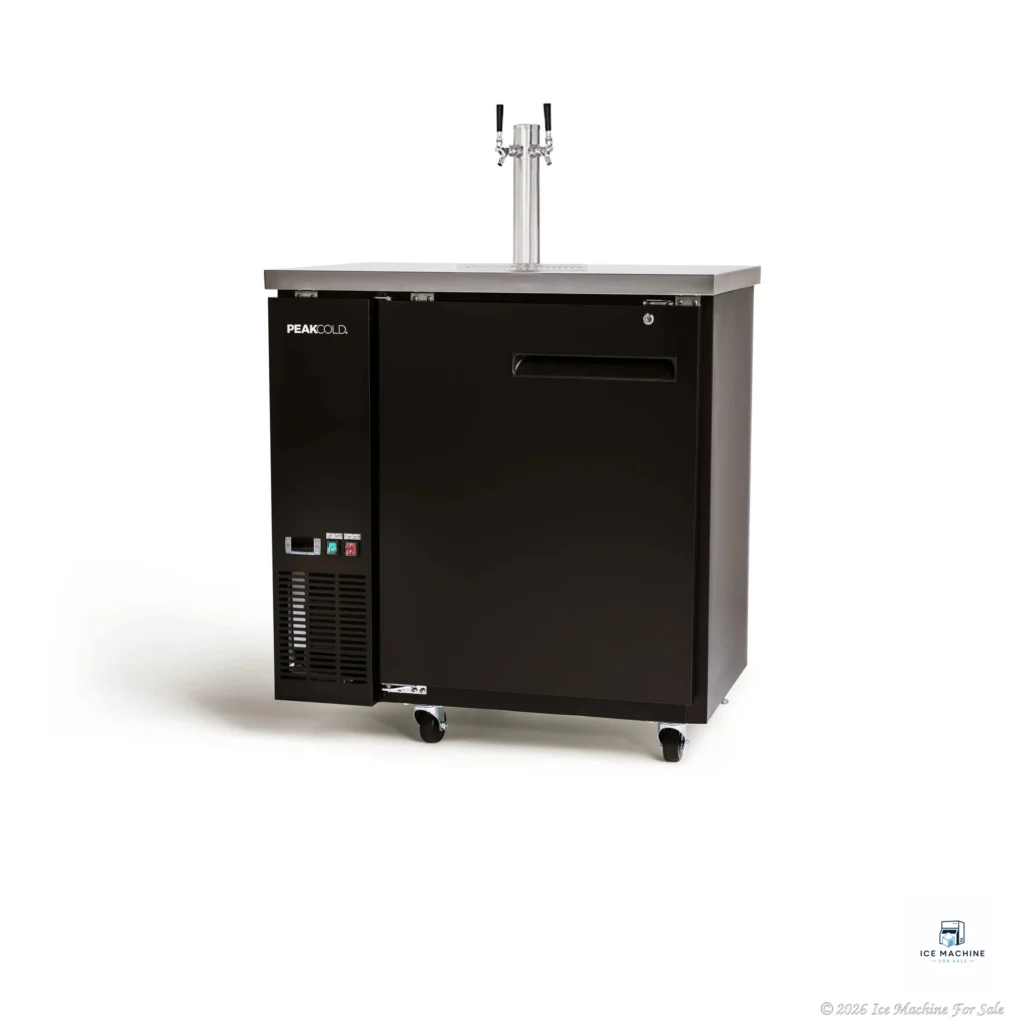 PeakCold 36″ Double Tap Kegerator - commercial ice machine for sale at icemachineforsale.com