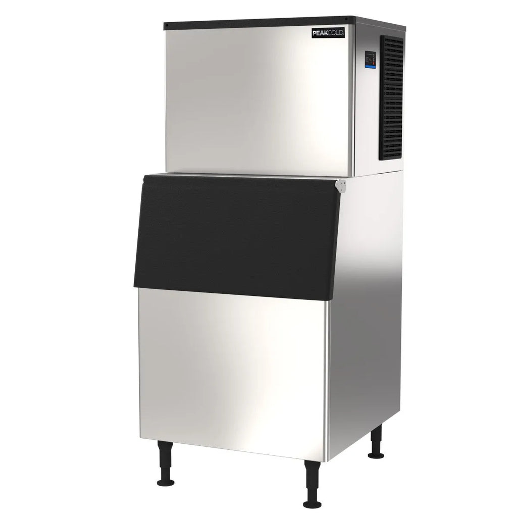 PeakCold 530 lbs. Commercial Ice Machine with Bin