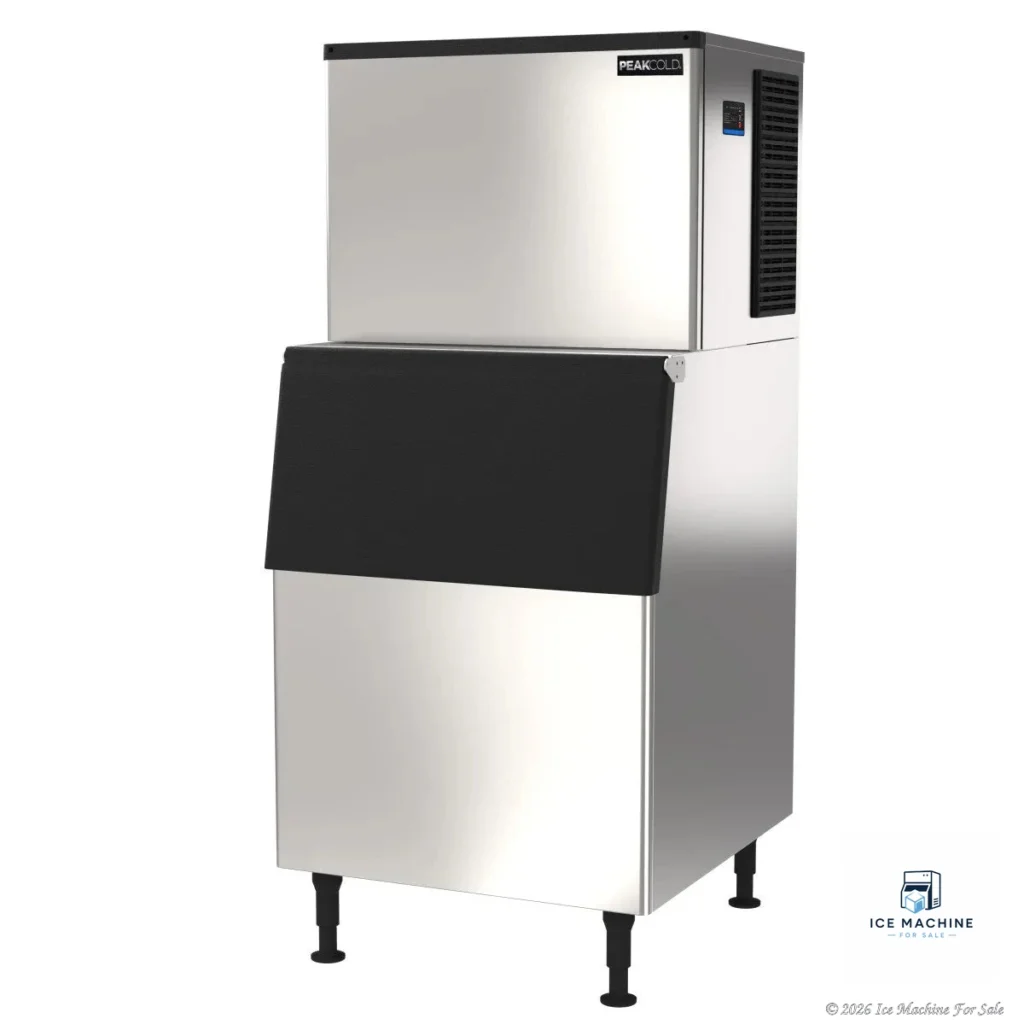 PeakCold 530 lbs. Commercial Ice Machine with Bin - commercial ice machine for sale at icemachineforsale.com
