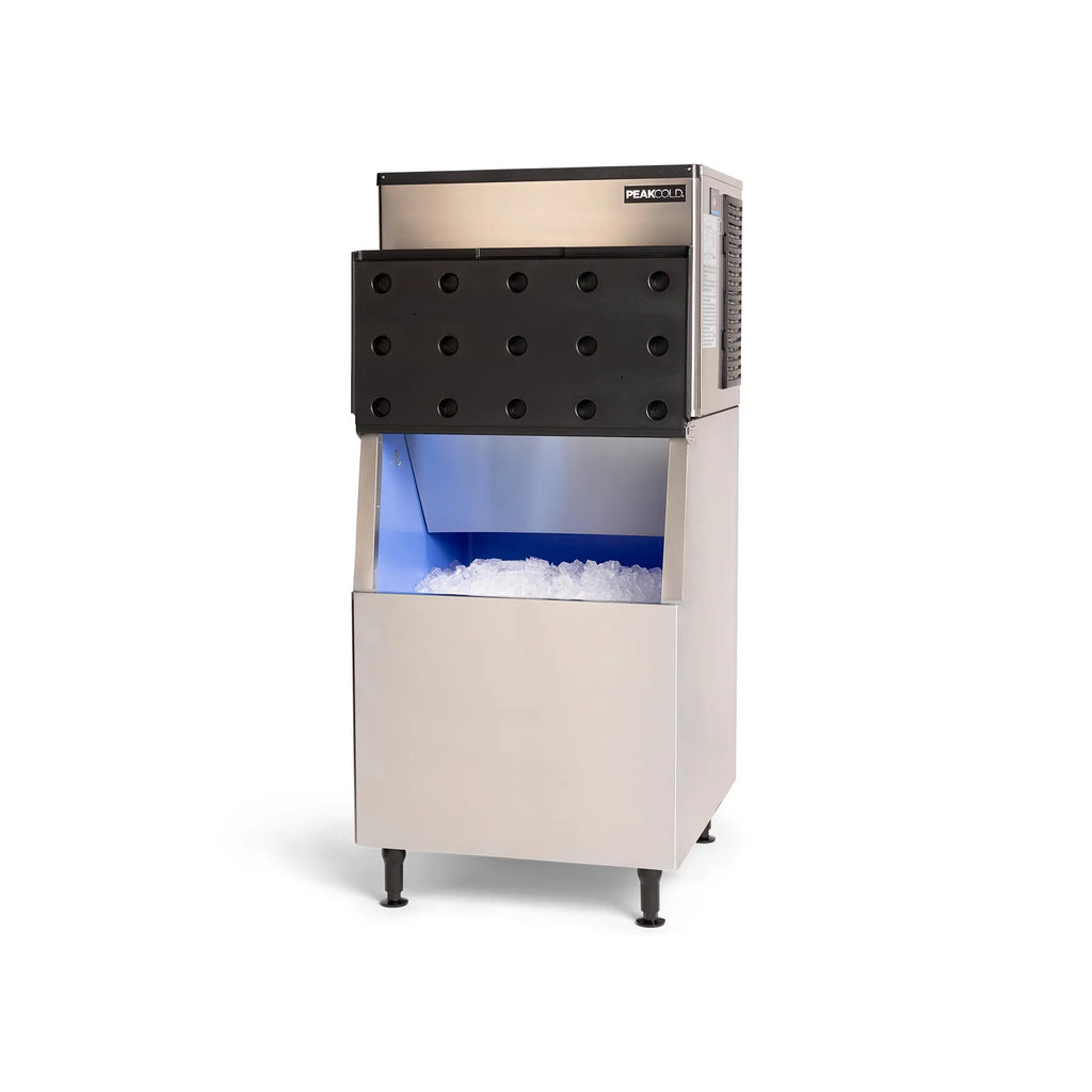 PeakCold 530 lbs. Commercial Ice Machine with Bin