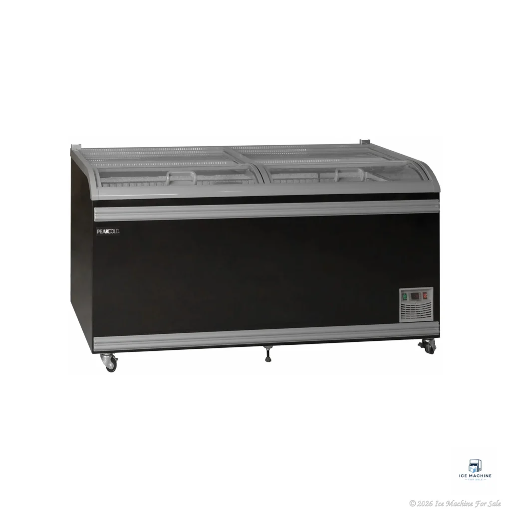 PeakCold 58″ Island Freezer – Black - commercial ice machine for sale at icemachineforsale.com