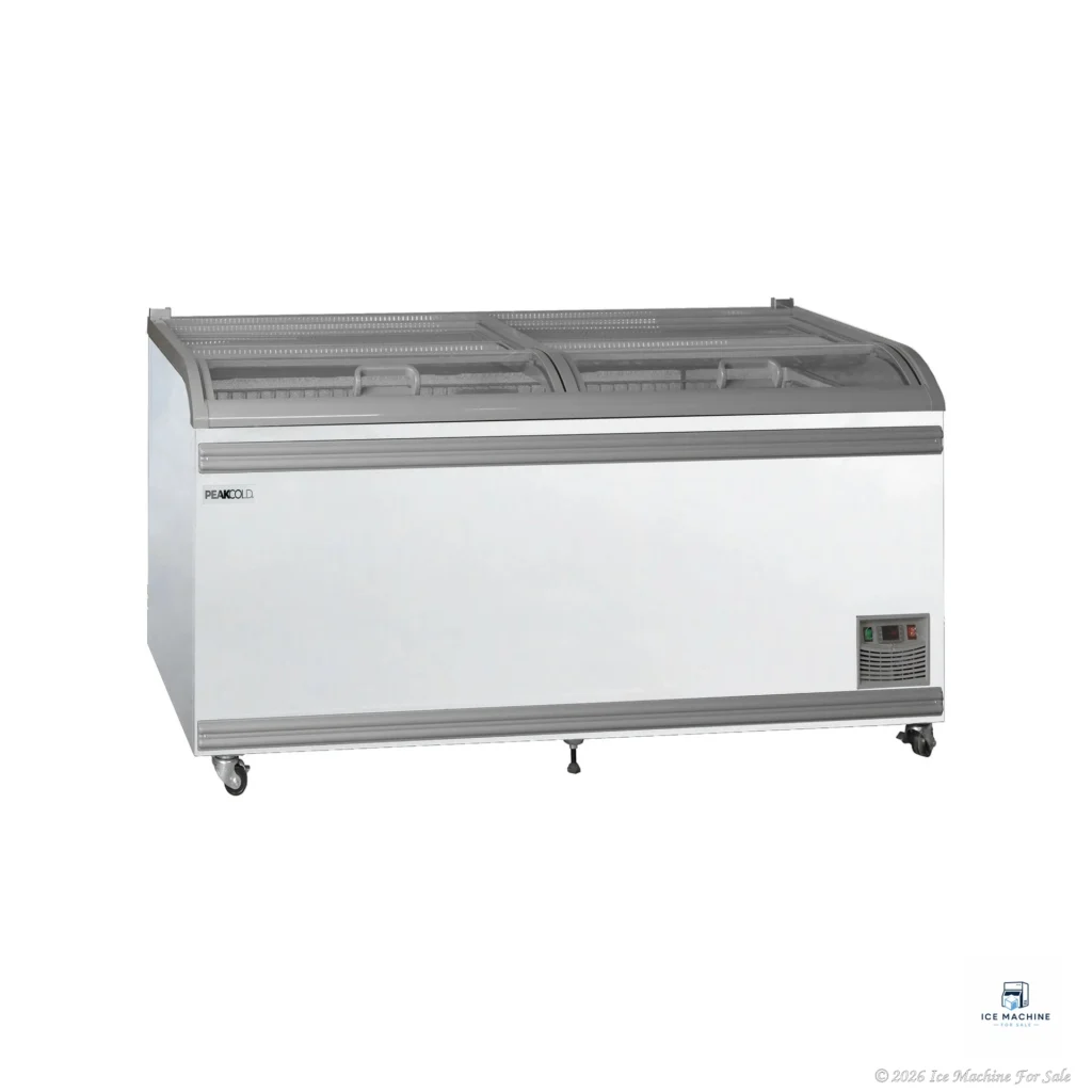 PeakCold 58″ Island Freezer – White - commercial ice machine for sale at icemachineforsale.com