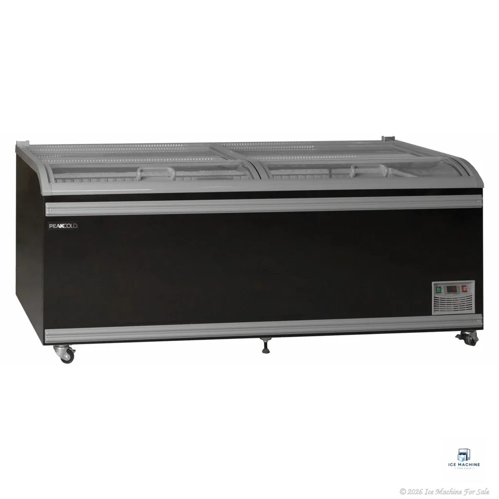 PeakCold 83″ Island Freezer – Black - commercial ice machine for sale at icemachineforsale.com