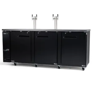 PeakCold 90" Four Keg Beer Dispenser - Black