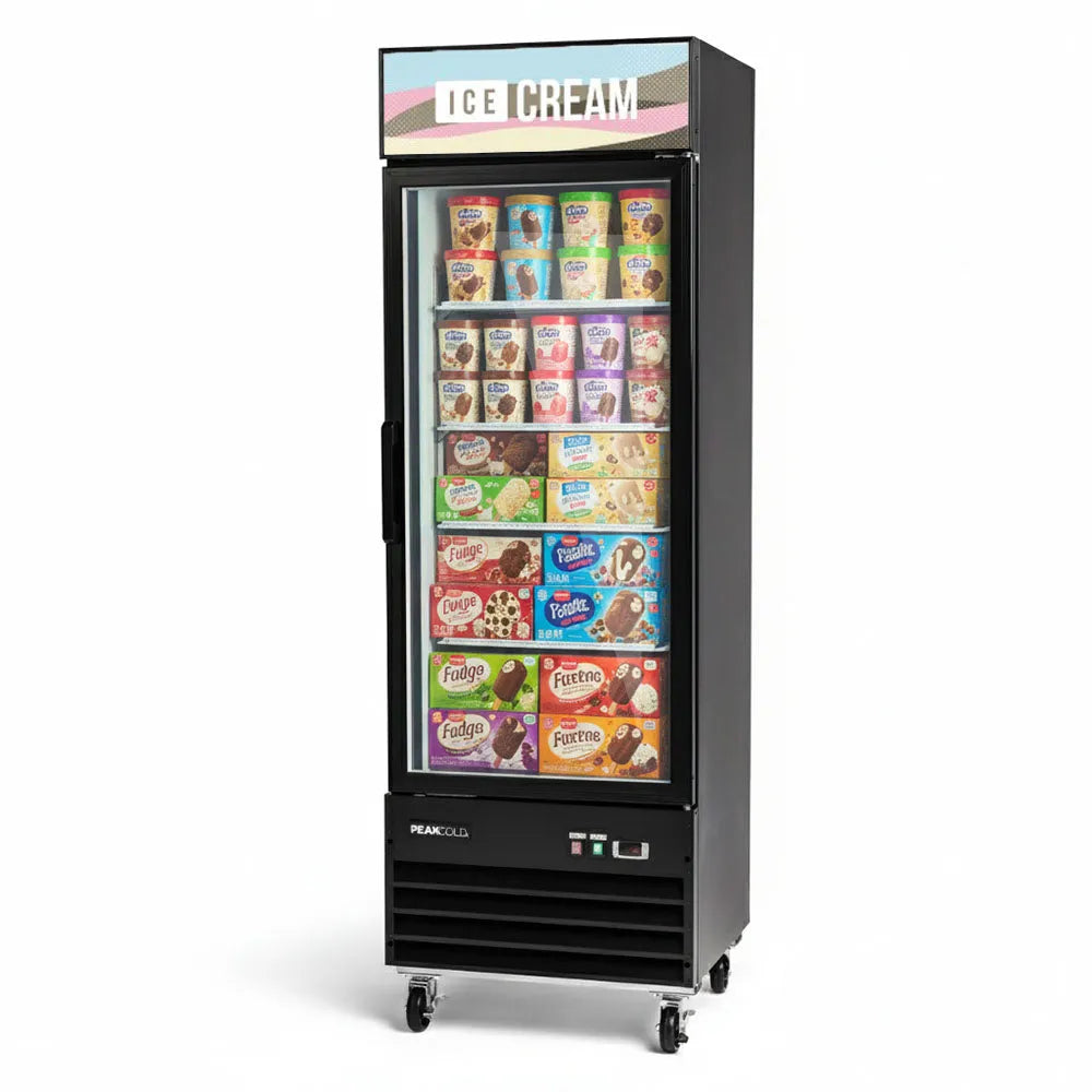 PeakCold Ice Cream Display Freezer - 13 CU Ft.