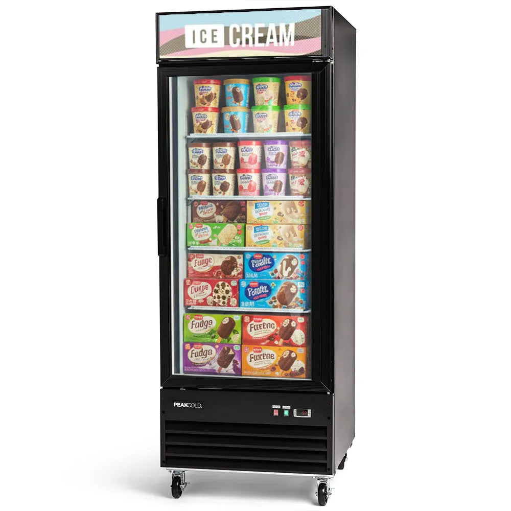 PeakCold Ice Cream Display Freezer - 23 cu. ft.