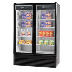 PeakCold Plus 2 Door Display Freezer - 42 CU Ft.