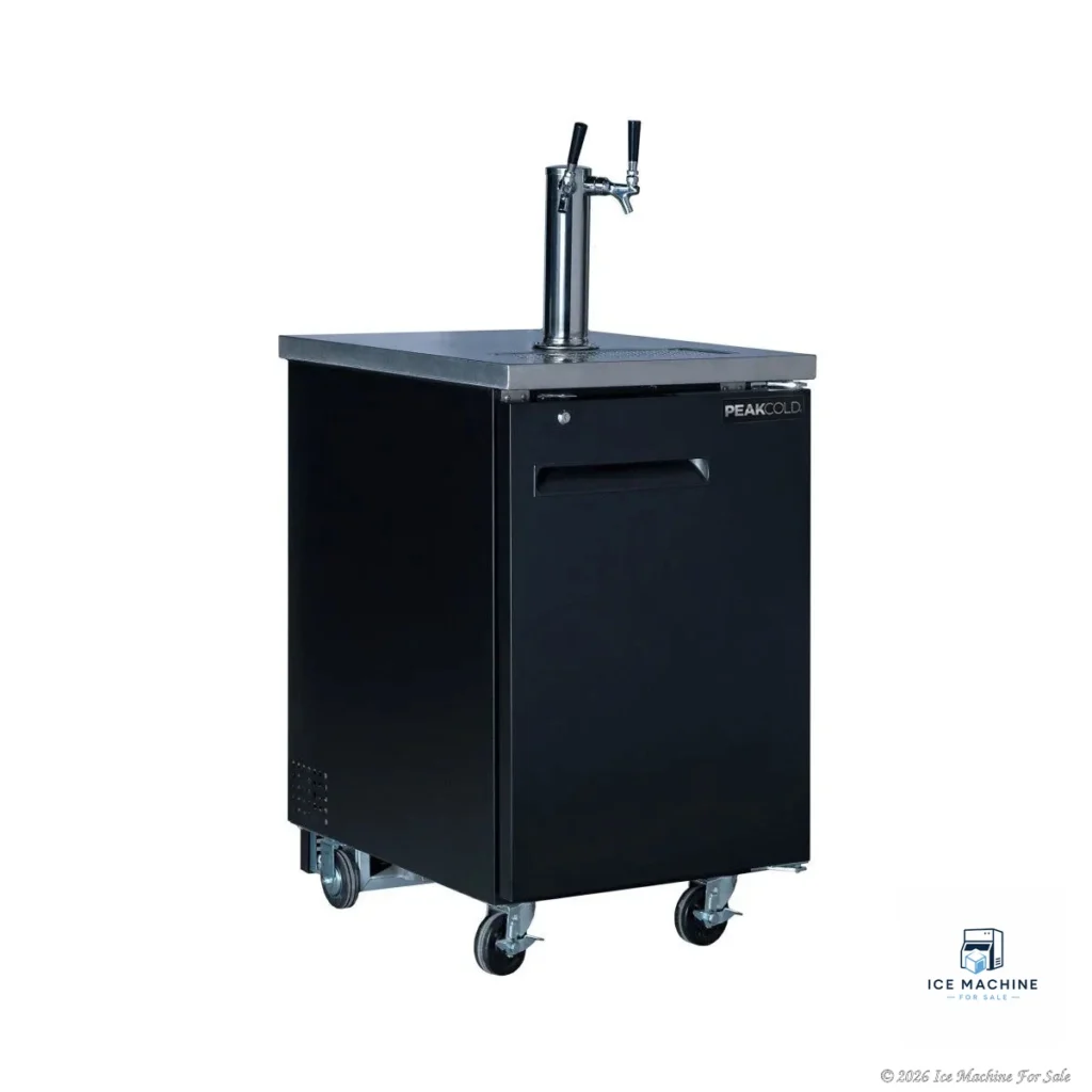 PeakCold Portable Kegerator on Wheels – 2 Tap - commercial ice machine for sale at icemachineforsale.com