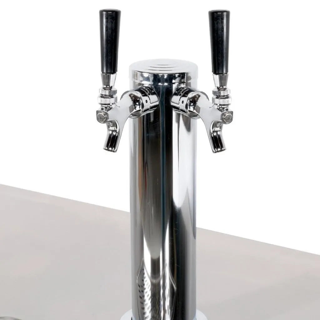 PeakCold Portable Kegerator on Wheels - 2 Tap