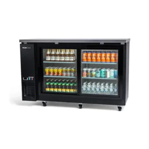 PeakCold Sliding 2-Door Back Bar Cooler - 60"