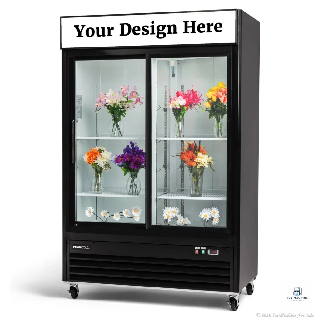 PeakCold Sliding 2 Door Custom Flower Cooler – 45 cu. ft. - commercial ice machine for sale at icemachineforsale.com