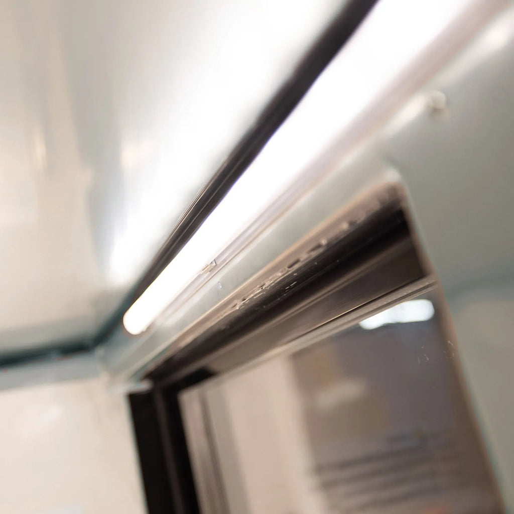 PeakCold Stainless Steel Glass Door Back Bar Cooler - 36"