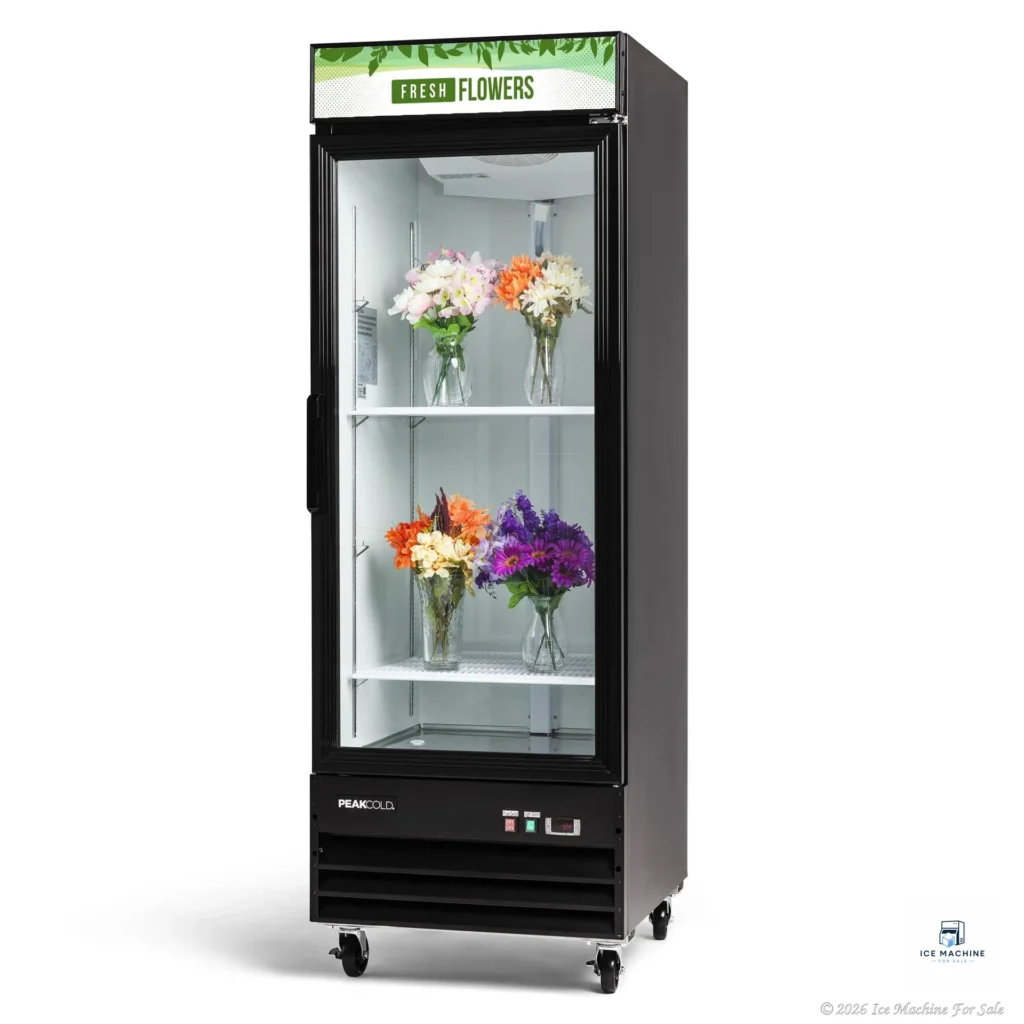PeakCold Upright Floral Display Cooler – 23 Ccu. ft. - commercial ice machine for sale at icemachineforsale.com