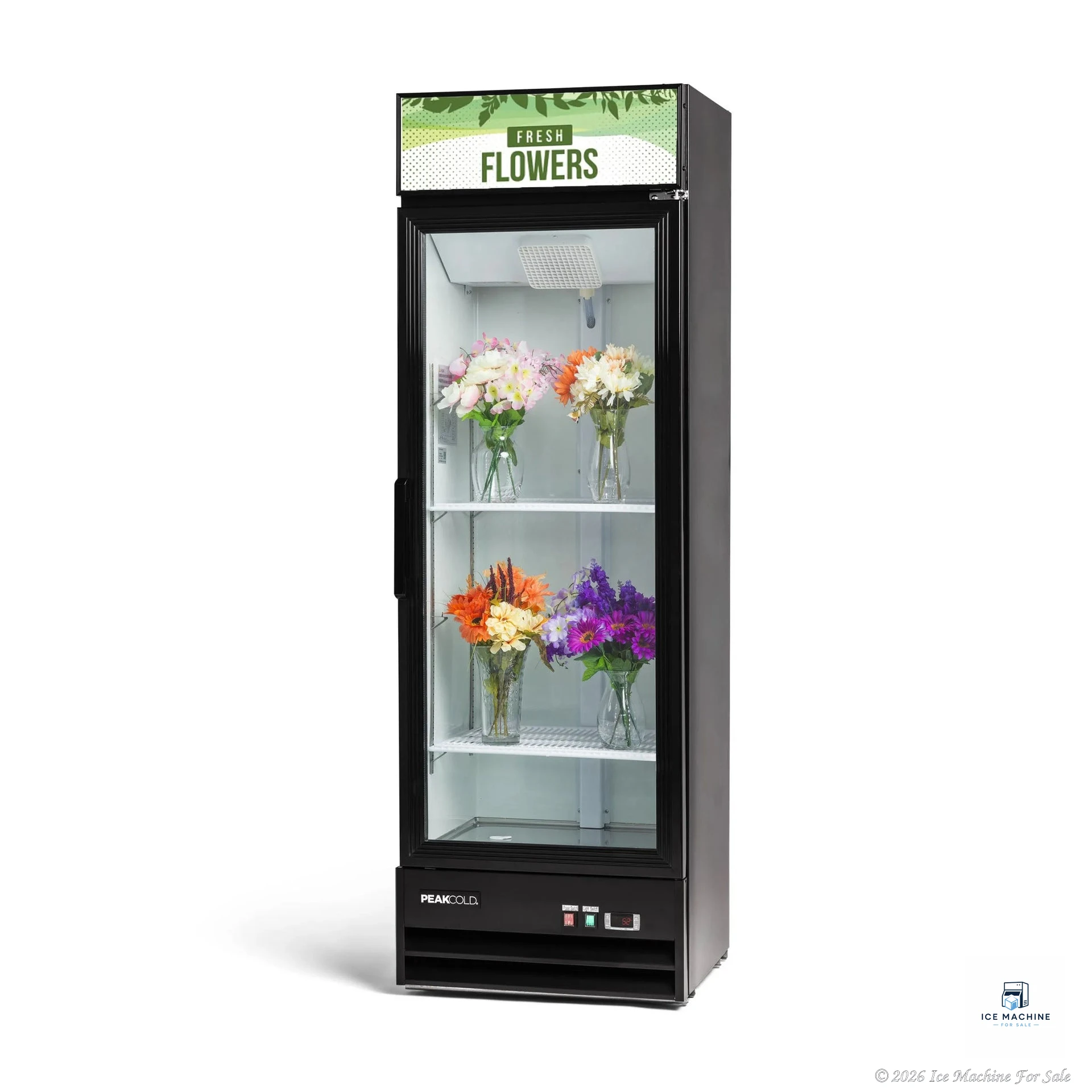 PeakCold Upright Flower Display Cooler - 14 cu. ft.
