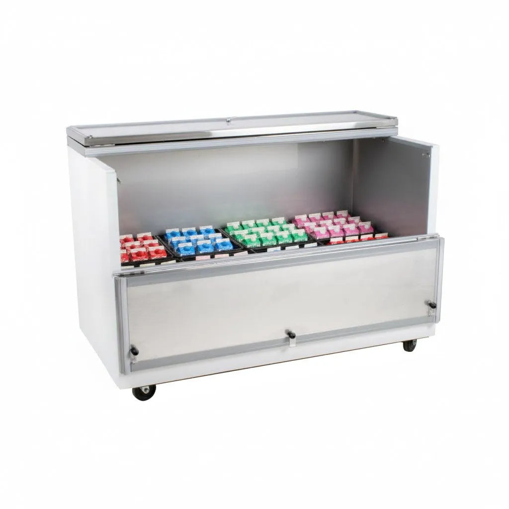 PeakCold White Milk Crate Cooler - 16 Crates
