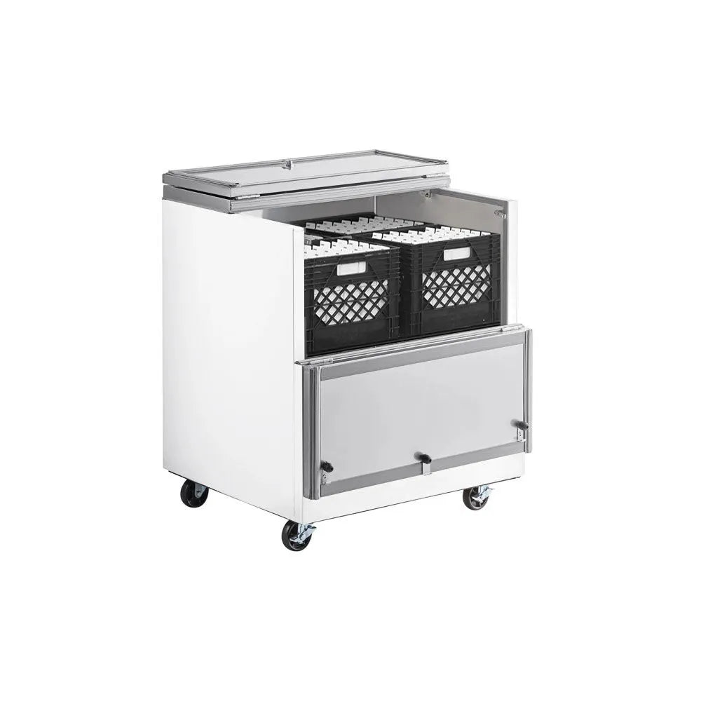 PeakCold White Milk Crate Cooler - 8 Crates
