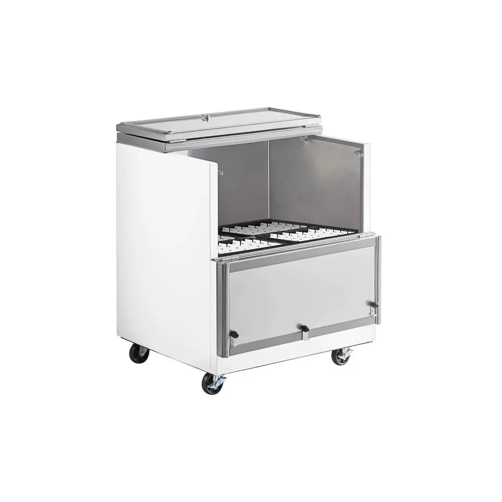 PeakCold White Milk Crate Cooler - 8 Crates