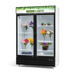 Procool 2-Door Flower White Cooler - 43 Cu. Ft