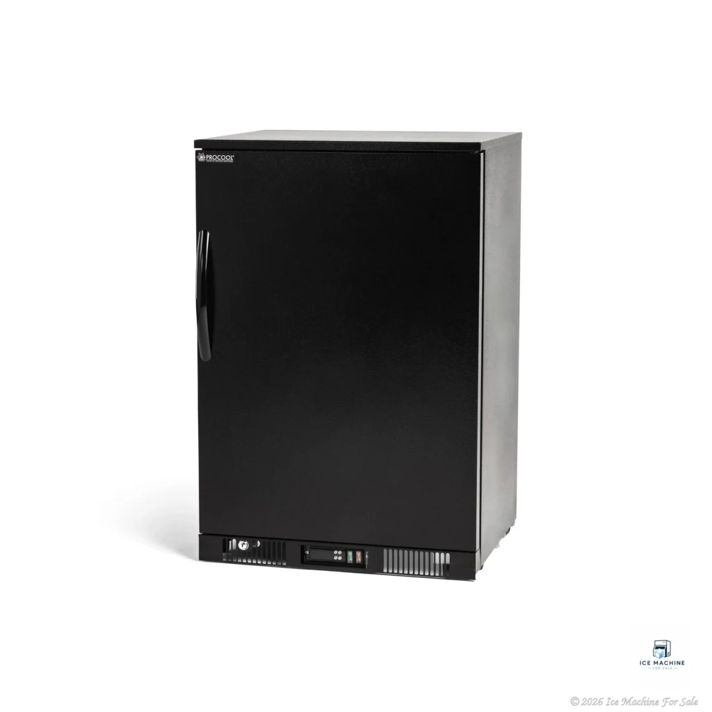 Procool 24″ Solid Door Back Bar Cooler – Black - commercial ice machine for sale at icemachineforsale.com