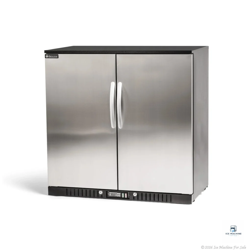 Procool 36″ 2-Door Back Bar Cooler – Stainless Steel Doors - commercial ice machine for sale at icemachineforsale.com