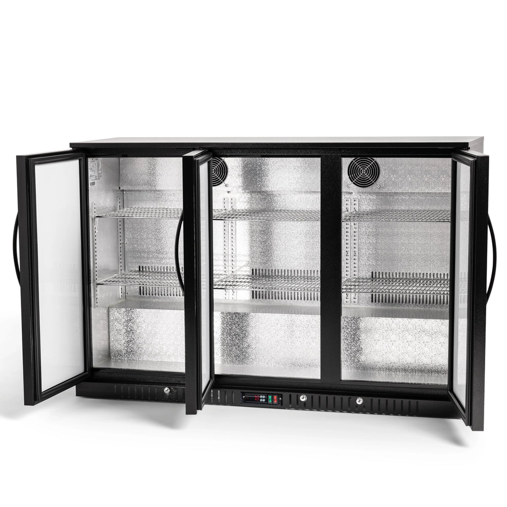 Procool 54" 3-Door Black Bar Cooler