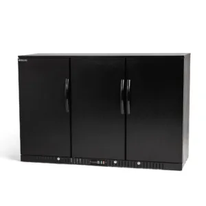 Procool 54" 3-Door Black Bar Cooler