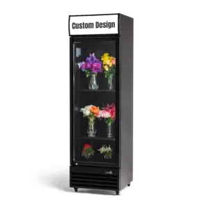 Procool Black Single Door Custom Floral Cooler - 12.7 cu. ft.
