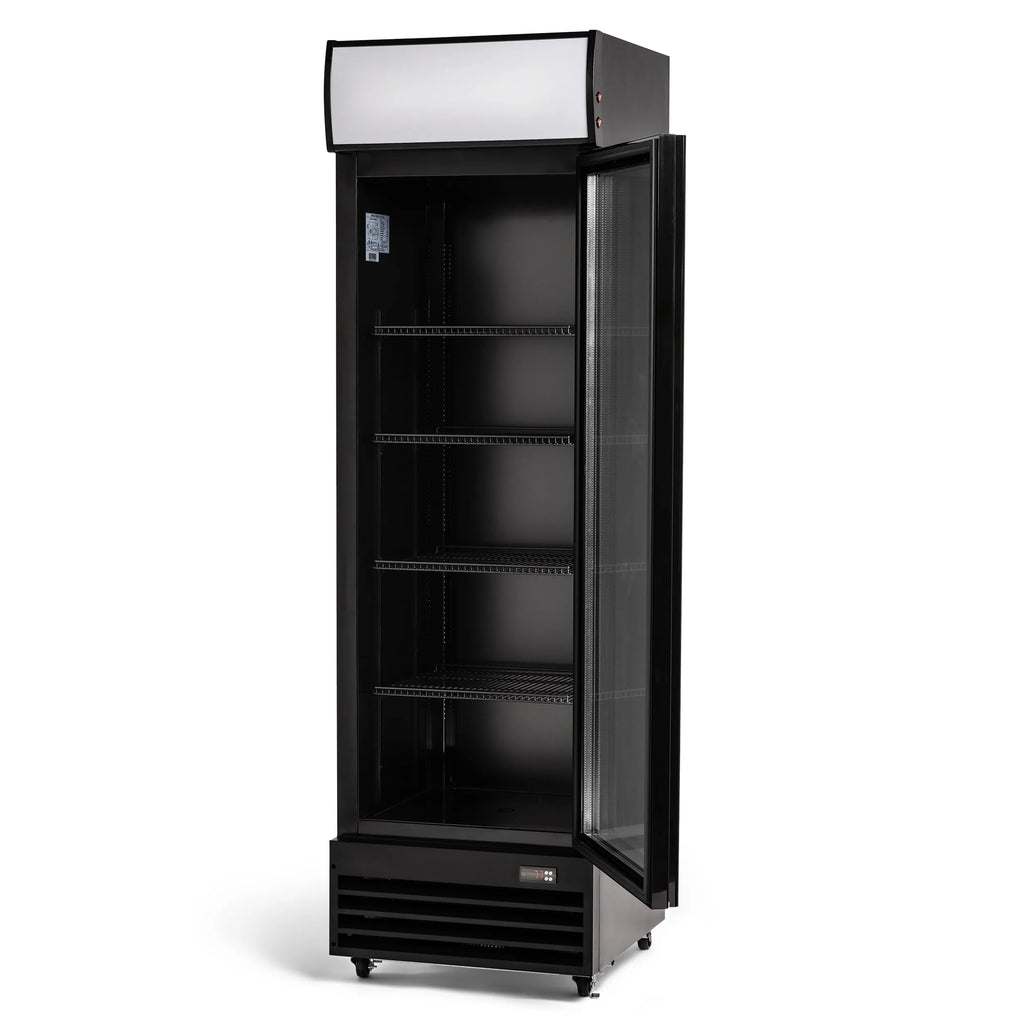 Procool Black Single Door Floral Display Cooler - 12.7 cu. ft.