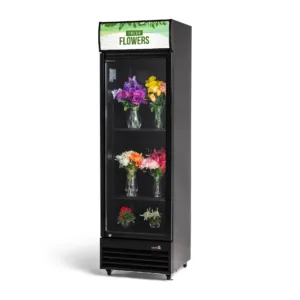 Procool Black Single Door Floral Display Cooler - 12.7 cu. ft.