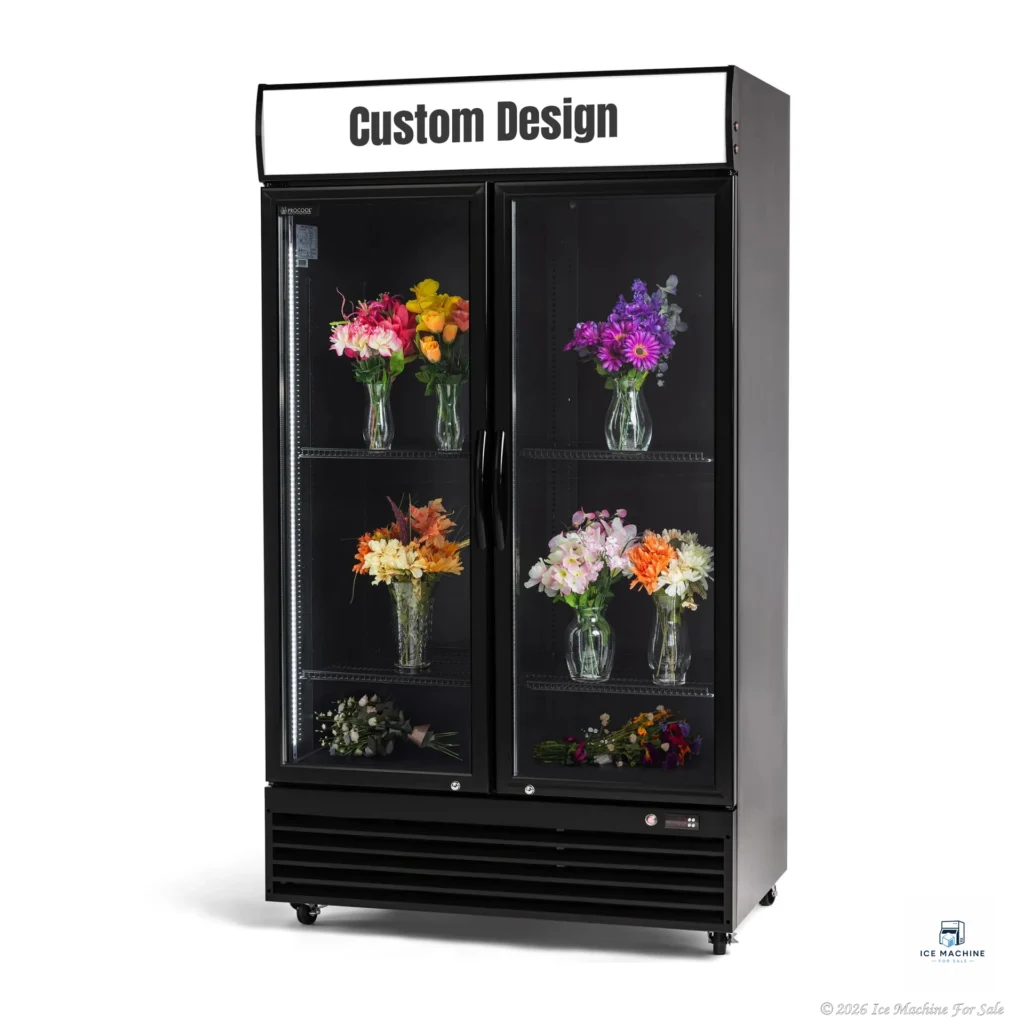 Procool Custom 2-Door Black Flower Cooler – 35.3 cu. ft. - commercial ice machine for sale at icemachineforsale.com