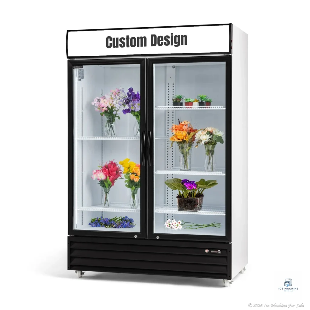 Procool Custom 2-Door Flower White Cooler – 43 Cu. Ft - commercial ice machine for sale at icemachineforsale.com