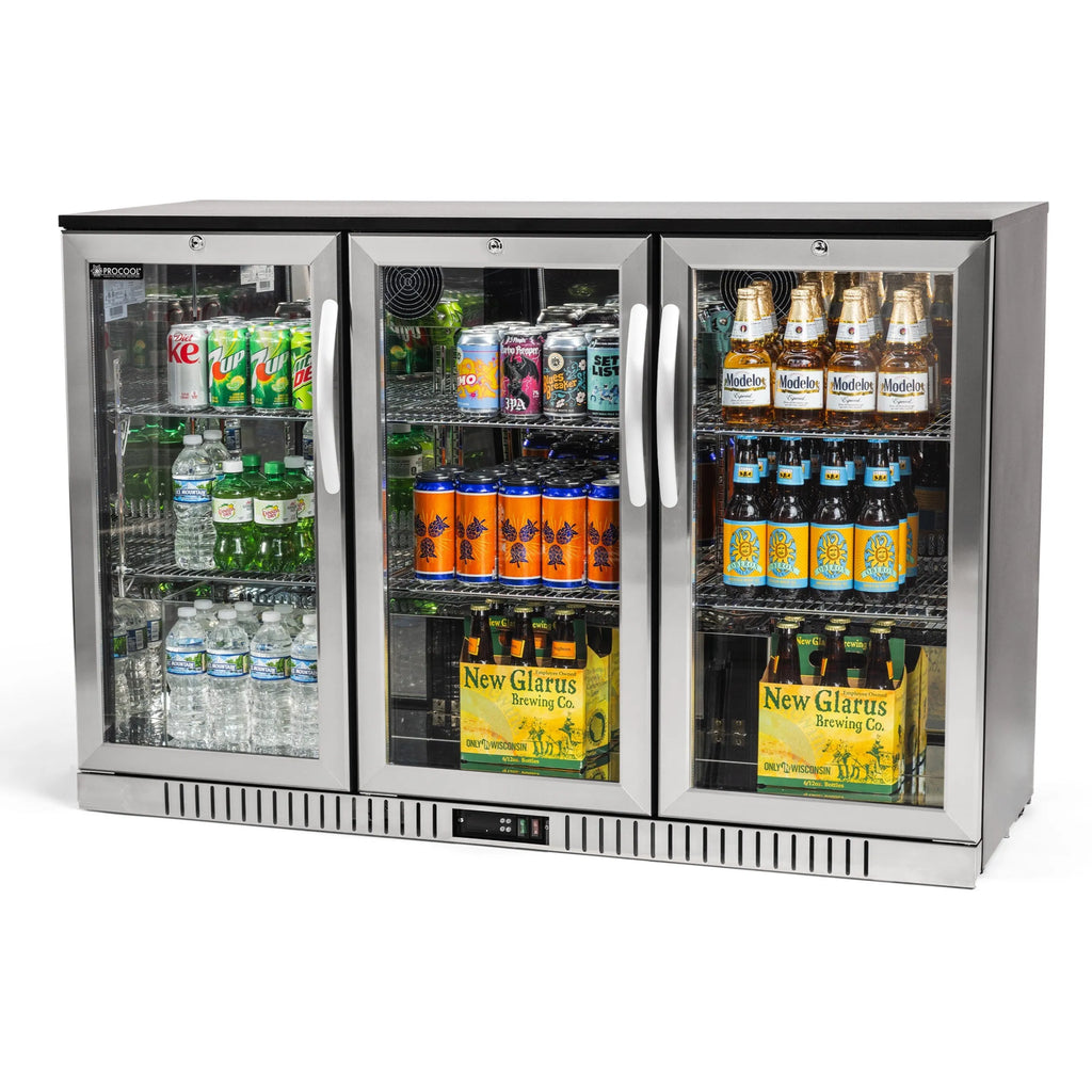 Procool Residential 3-Door Stainless Steel Bar Cooler - 11.3 cu. ft.