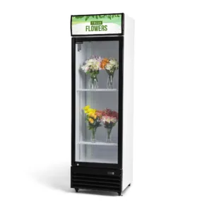 Procool Single Door Floral White Display Cooler - 12.7 Cu. Ft.