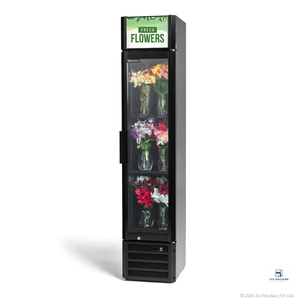 Procool Slim Black Flower Display Cooler – 5.7 cu. ft. - commercial ice machine for sale at icemachineforsale.com