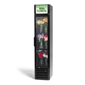 Procool Slim Black Flower Display Cooler - 5.7 cu. ft.
