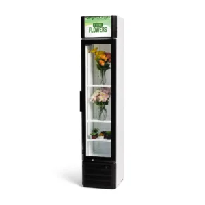 Procool Slim Flower White Display Cooler - 5.7 cu. ft.