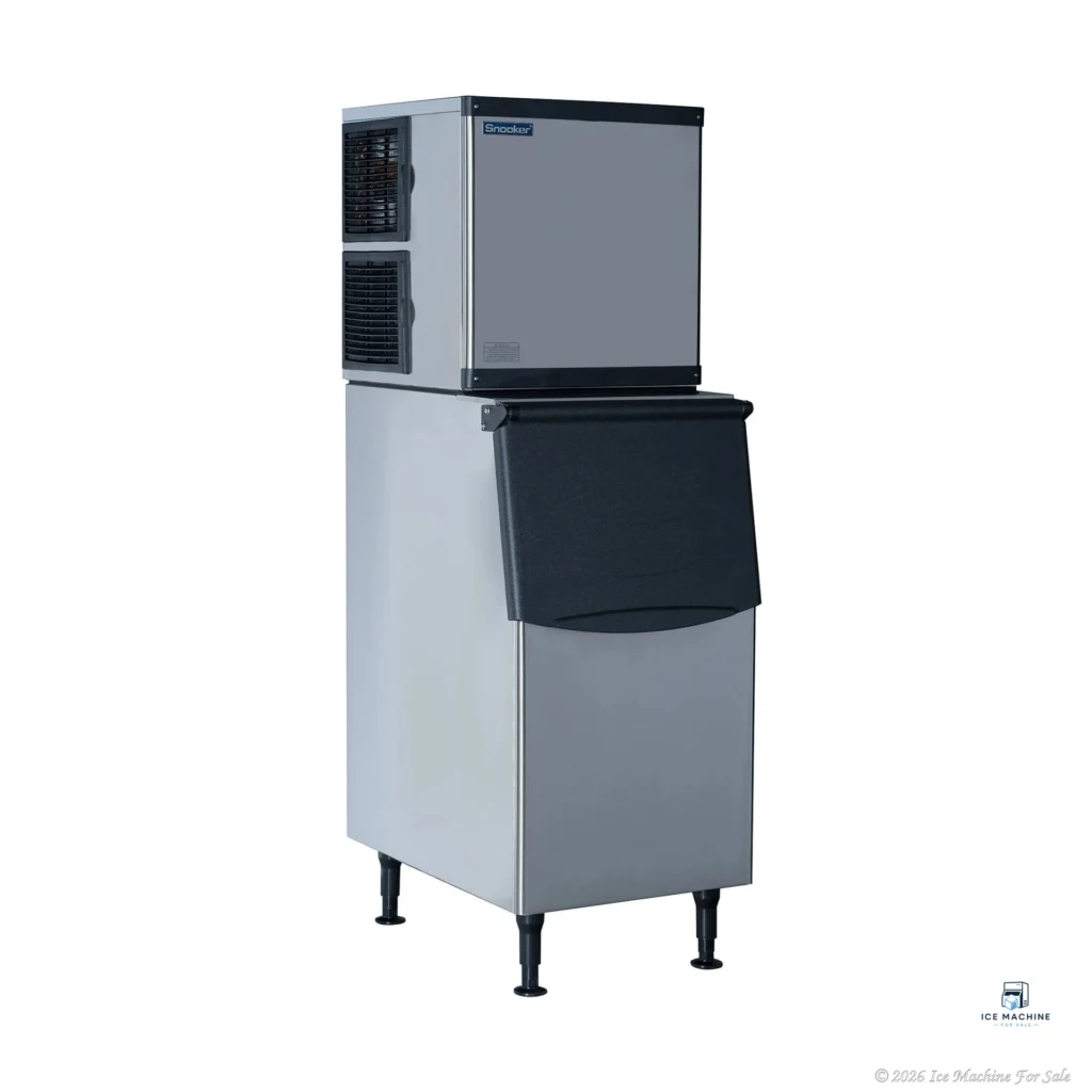 Snooker Commercial Ice Machine with Bin – 350 Lb - commercial ice machine for sale at icemachineforsale.com