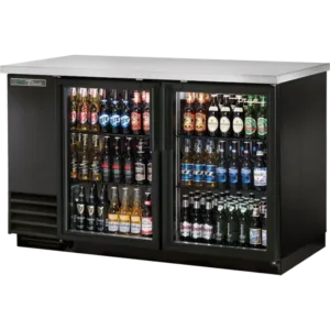 True TBB-2G-HC-LD Glass Swing Door Back Bar Cooler