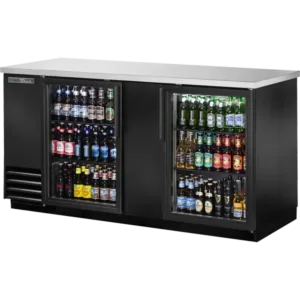 True TBB-3G-HC-LD Glass Swing Door Back Bar Cooler
