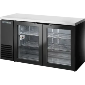 True TBB24-60-2G-Z1-SFT-B-1 Glass Swing Door Back Bar Cooler
