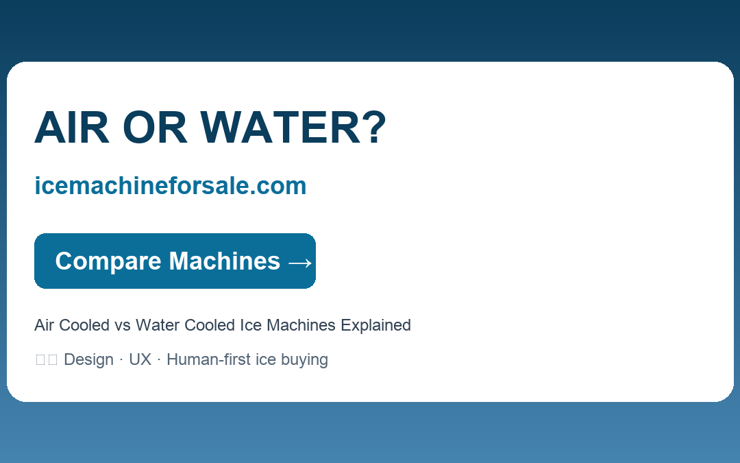 Air Cooled vs Water Cooled Ice Machines Explained — AIR OR WATER? | icemachineforsale.com